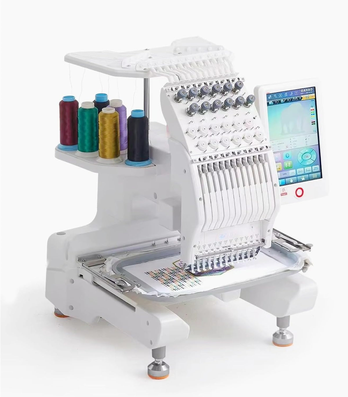 Einzelkopf Nähmaschinen, Mehrfarbig, Stickmaschine für Boutique-Bekleidungslinien, Flexibler er Fadenwähler optimiert individuelle