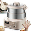 HDaspijh, 5 l, Silber, Dough Mixer, 5-Liter-Teigknetmaschine mit Fermentierungsfunktion, elektrischer Teigmischer aus Edelstahl