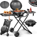 KESSER Elektrogrill, Grau, ® elektrischer 2in1 Tischgrill - Standgrill mit Deckel