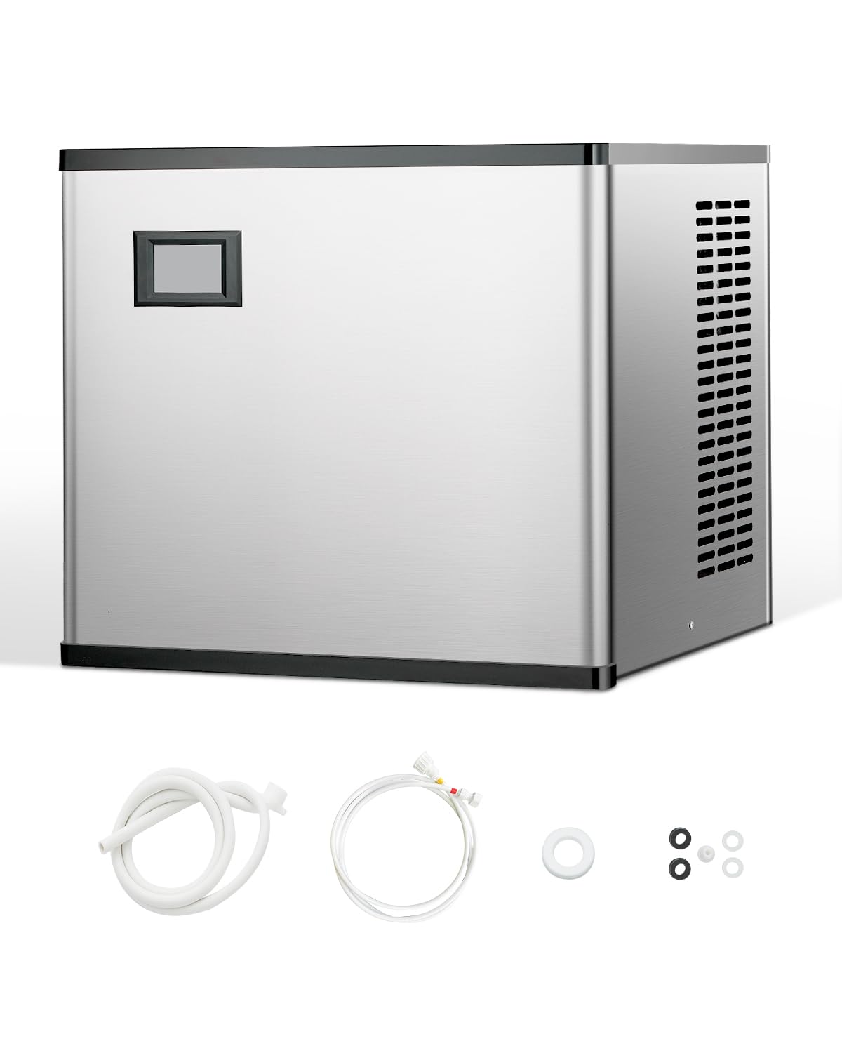 VEVOR Eismaschine, 136 kg, Silber, nkopf kommerzieller Eisbereiter (nur Kopf) /Tag, Kopf aus Edelstahl + PE-Kunststoff Eisbereiter-Kopf