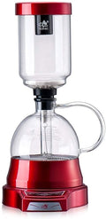 HWSY Kaffeemaschine, 360 ml, hochhitzebeständiges Glas, Schwarz/Silber, Vollautomatische Kaffeemühle im japanischen Stil