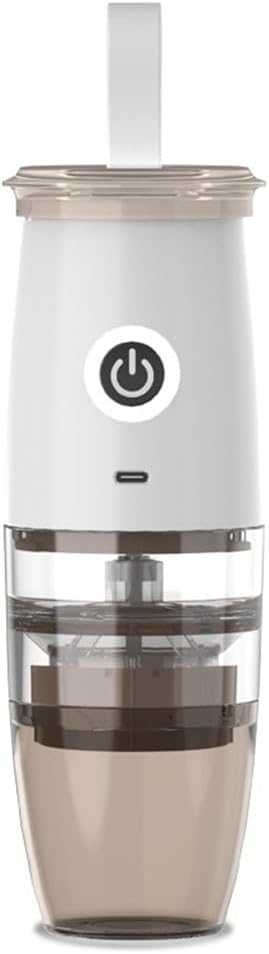 7LiuYueFei6 Kaffeemaschine, Grau, Tragbare Kaffeemühle, vollautomatische Kaffeemühle für kleine Büros (wie, passt für alle)