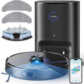 Vyzzle Saugroboter, 3,5 L, Schwarz, mit Wischfunktion 10000 Pa und Absaugstation