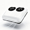 DUMIPME Mobiles Klimagerät, 12 V, 24 V, Weiß, / DC Dachklimaanlage, hocheffiziente DC-Inverter-Klimaanlage mit Zwei Lüftern