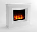 GLOW FIRE Elektrokamin, 111x101x33 cm, Weiß, GF CORE mit Heizung und Kaminfeuer (Standkamin Europa) -, Heizlüfter
