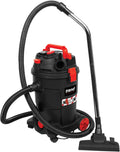 TREND Staubsauger, 25 Liter, 17 Liter, 1200 W, 230 V, Schwarz, Nass- und Trocken der M-Klasse Eurostecker, Trocken- und Nasskapazität