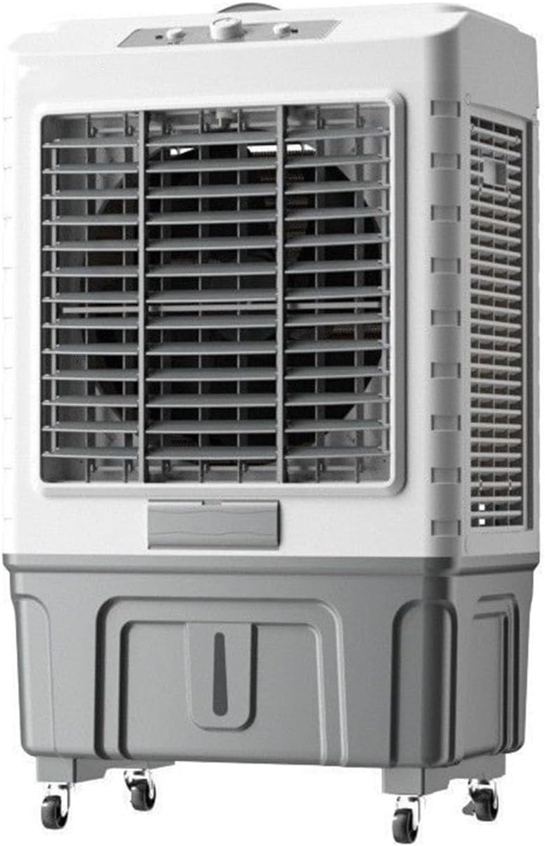 sunbiaouk Mobiles Klimagerät, Kunststoff, Metall, Weiß, Verdunstungskühler, tragbarer Ventilator mit Kühlfunktion