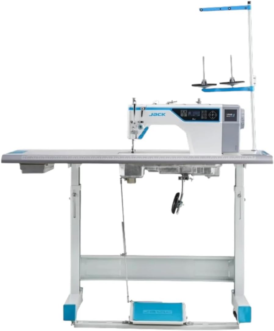 GDG Overlock-Nähmaschinen, Grau, Jack A4C Automatische Industrienähmaschine mit AI, Direct Drive, Digitales Panel