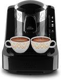 Arzum Okka Kaffeemaschine, Schwarz/Silber, Türkische, Kompaktes, Überlaufschutz-Sensor, Leicht zu reinigen, Energieeffiziente Leistung