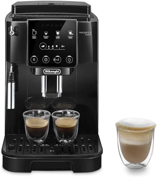 De'Longhi Kaffeevollautomat, 1450 W, Schwarz/Grau, Magnifica Start ECAM220.21.BG, mit Manuellem Milchaufschäumer