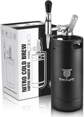 TMCRAFT Kaffeemaschine, Silber, 128oz Nitro Cold Brew, Edelstahl Stout Cream Wasserhahn & Druckentlastungsventil