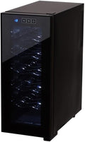 CAMRY Weinkühlschrank, 1 cm, Schwarz/Silber, CR8068 / 12 Flaschen / / Geringer Stromverbrauch, Schwarz, silber