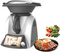 Multikocher, Schwarz, Elektrischer Kochroboter, Multifunktions-Thermomixer mit 7-Zoll-TFT-Bildschirm, automatische Rührbratmaschine