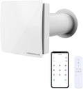 LINGGONGAIR Lüftungsanlage, 125 mm, 60m, Schwarz, Dezentrale mit Wärmerückgewinnung, WiFi Smart App Steuerung, Keramikkern & Vorfilter