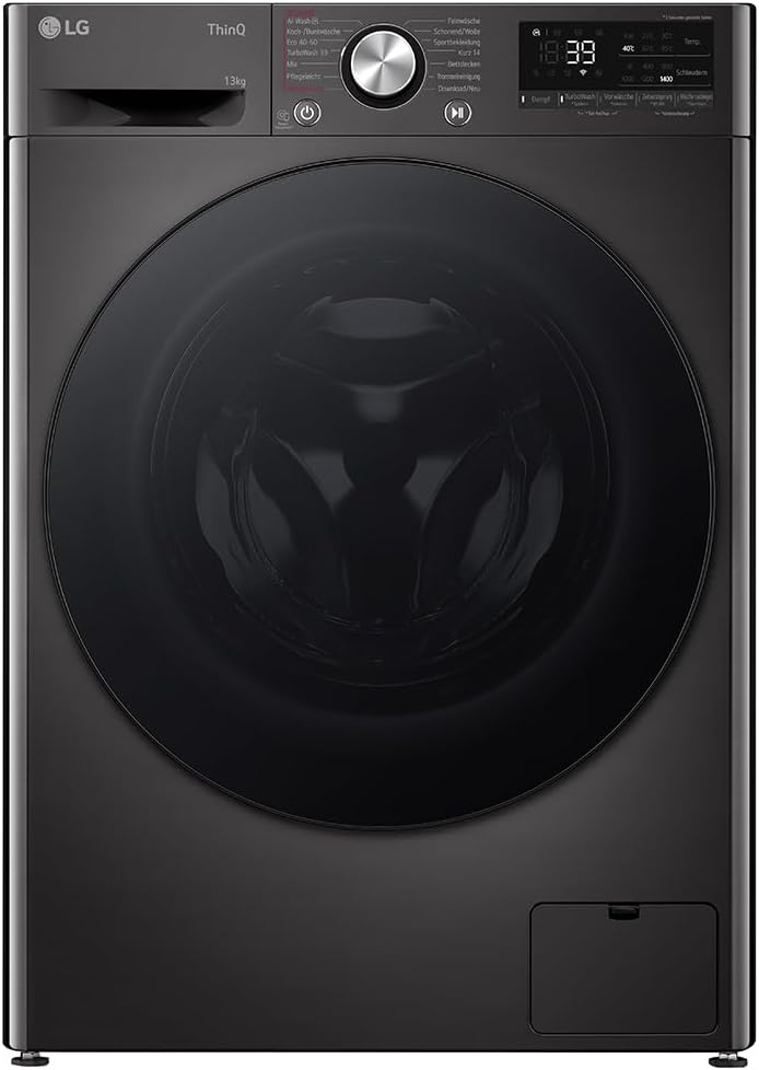 LG Waschmaschine, 61.5x60x85 cm, 13 kg, Schwarz, F4WR703YB Frontlader-, Klasse A -20%, 1.400 U./Min., TurboWash 360 in 39 Minuten
