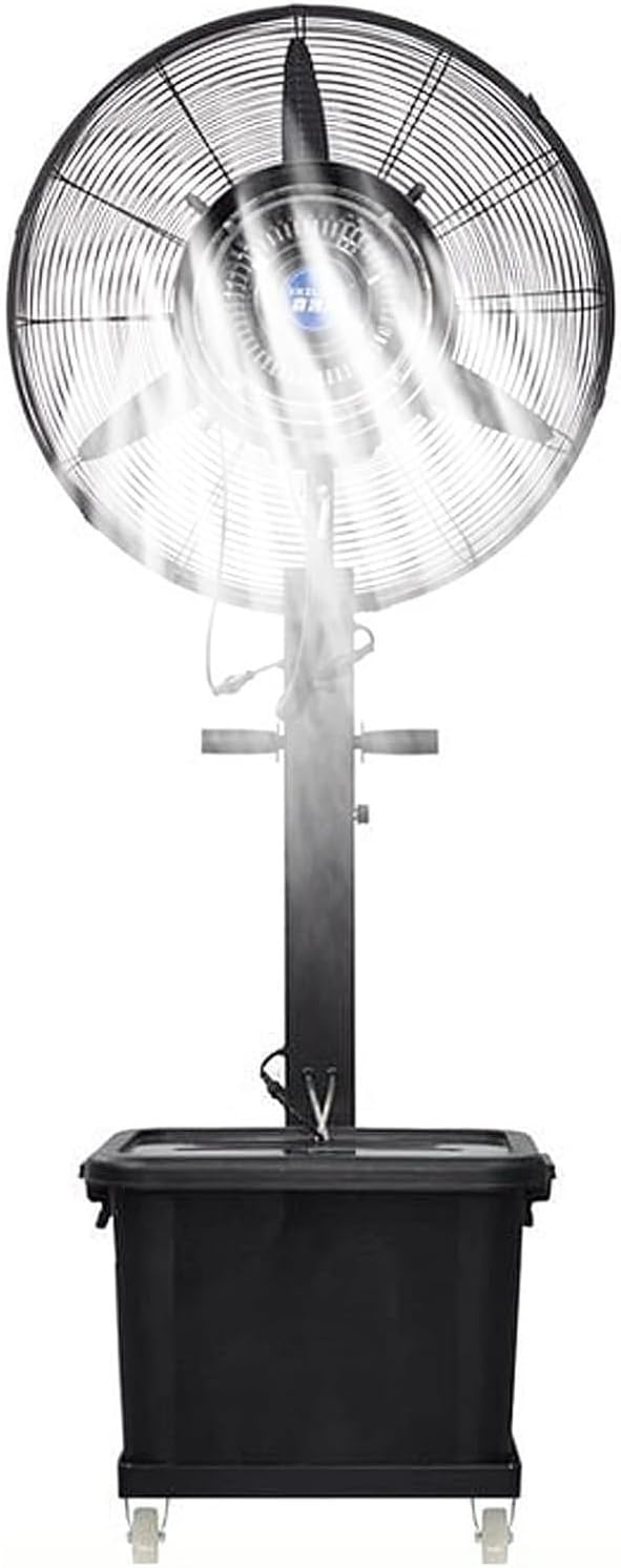 Sprühventilator Standventilatoren, Weiß, robuster Standventilator mit Oszillationsfunktion, 3 Geschwindigkeitsstufen