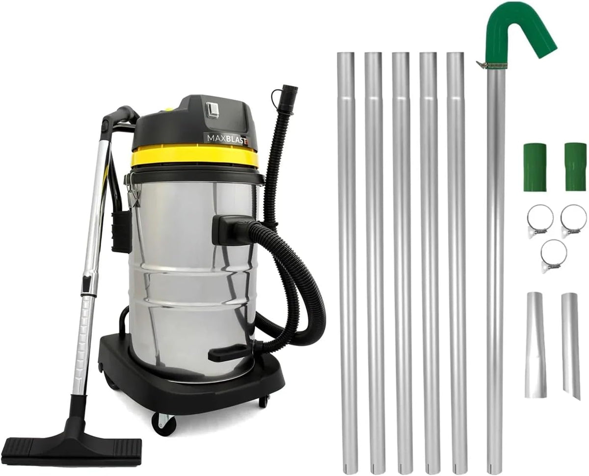 MAXBLAST Nass-,Trockensauger für Werkstätten, 3000 W, 7,2m, 51 mm, 1,5m, Schwarz