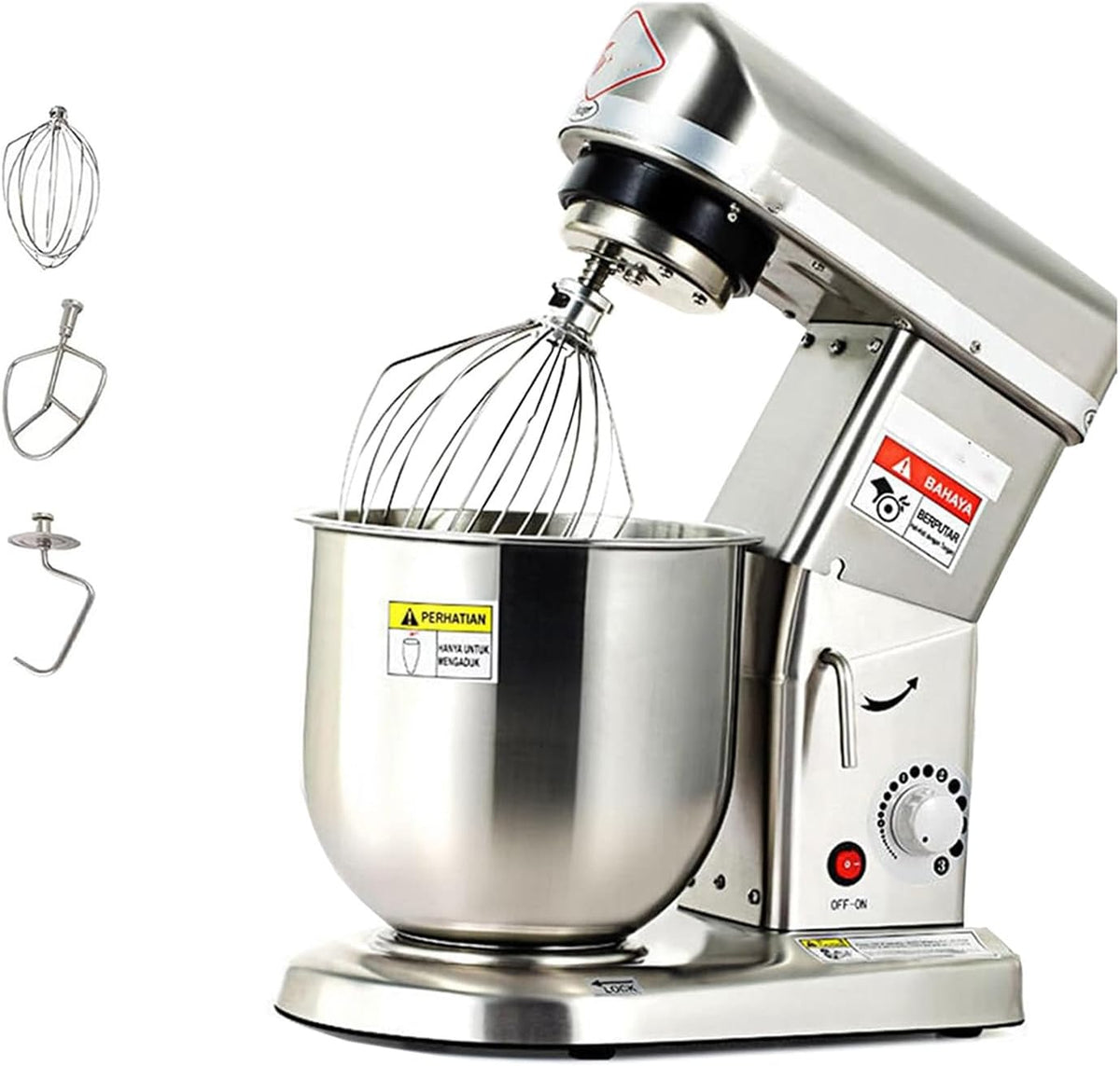 ZHIGUANYUN Knet- & Rührmaschinen, 350 W/500 W/500 W, 5 l/7 l/10 l, 10 L, Edelstahl, Schwarz