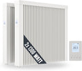 eVARMO Elektroheizkörper, Schwarz, 2x Areo smart 1300 Watt elektrische Heizung