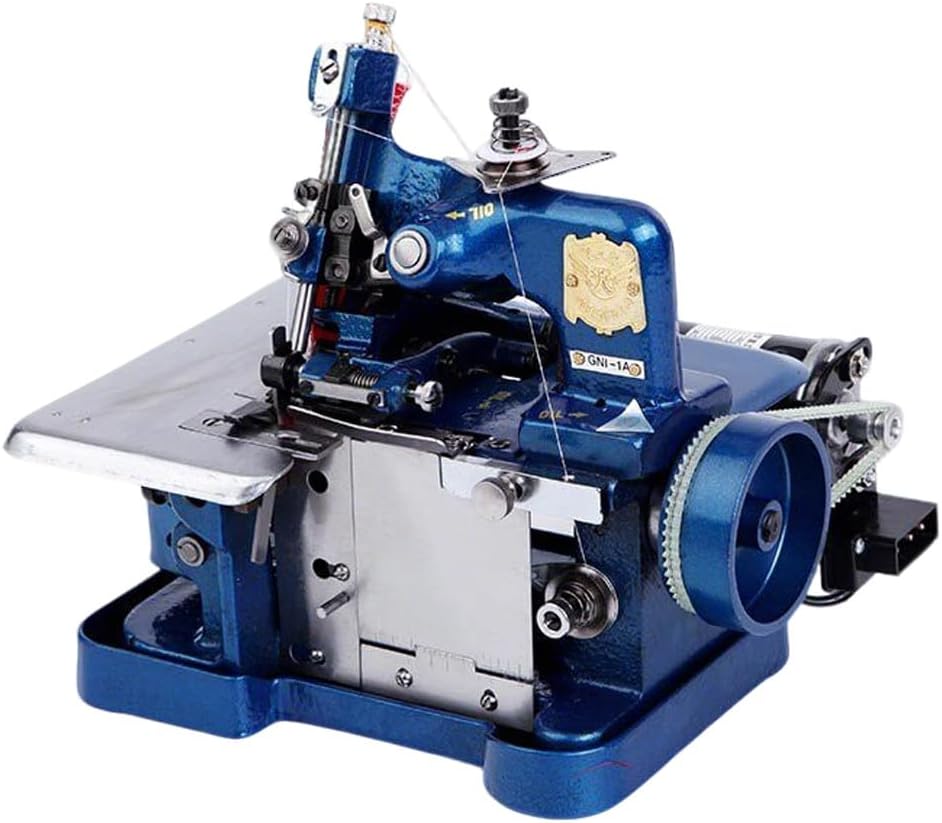 ShaiVrissian Overlock-Nähmaschinen, 4,0 Mm, Blau, Overlockmaschine, Industrielle Overlock-Nähmaschine, 3000 Stiche Pro Minute