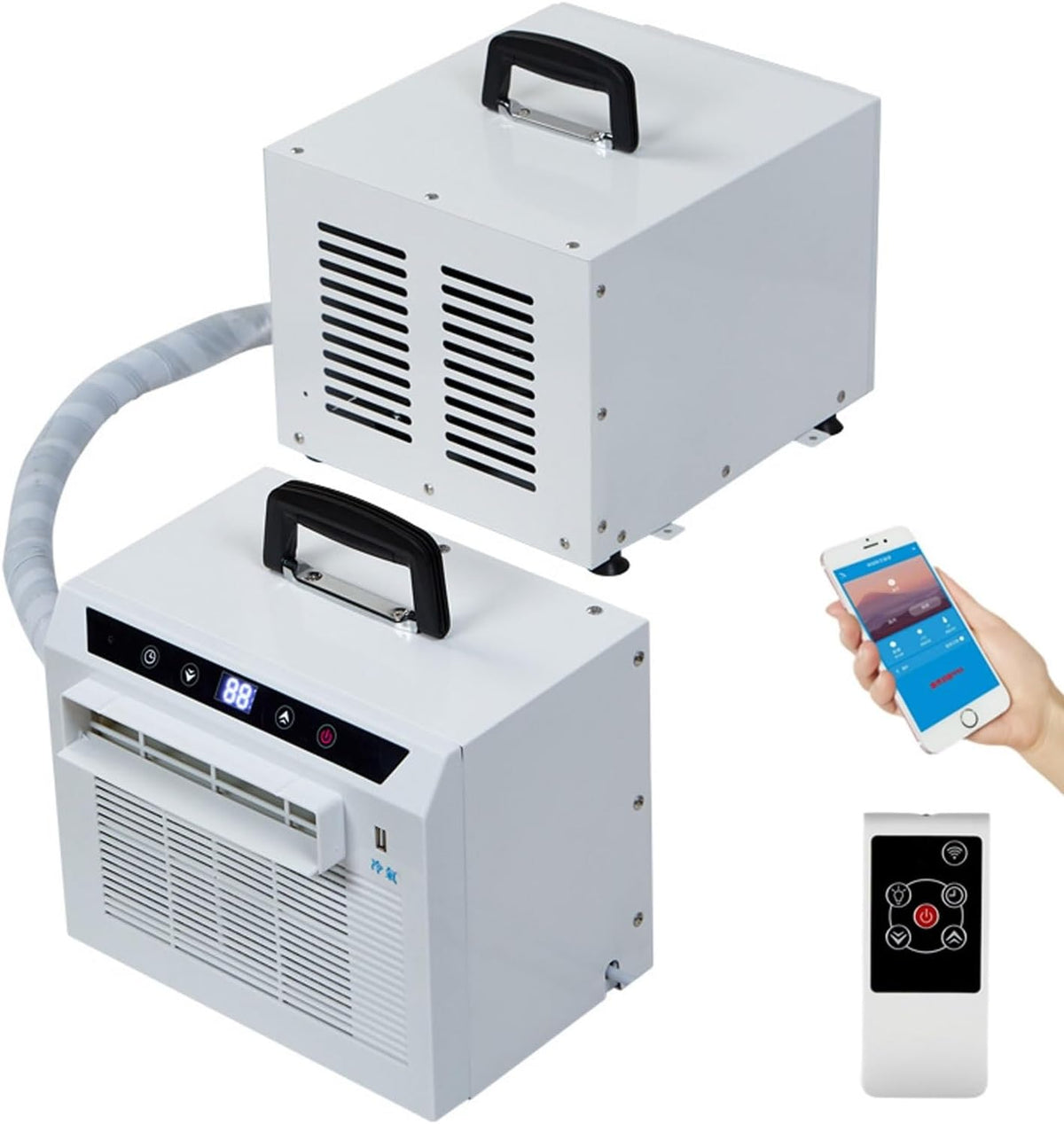 XGHDPBM Split-Klimaanlage, 1300 W, Weiß, Split-System-Klimaanlage, 3000 BTU, Camping-Klimaanlage
