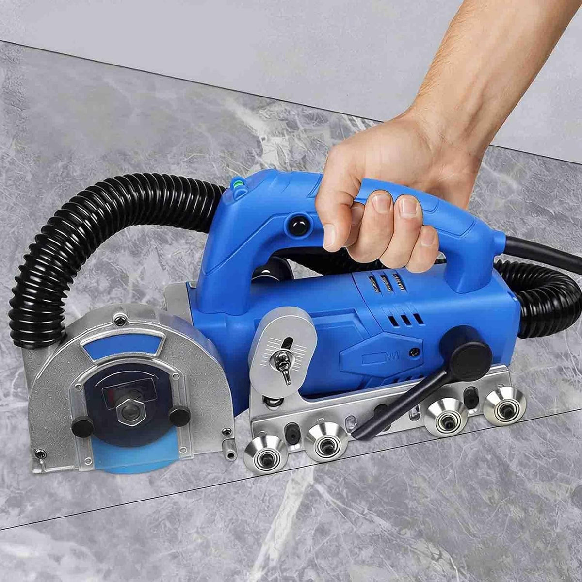 PixCy Fugenreiniger, 1200 W, Schwarz, 2-in-1 Fugenfräse zum Reinigen & Ausfräsen mit integrierter, Küche) Cleaningblades