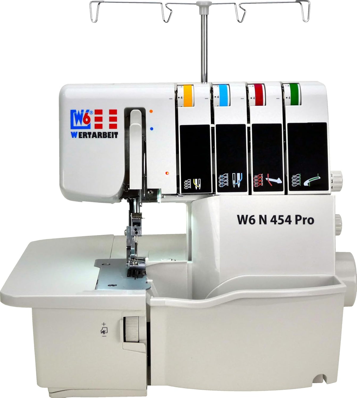 W6 WERTARBEIT Overlock-Nähmaschinen, Schwarz, W6 Overlock N 454D Pro