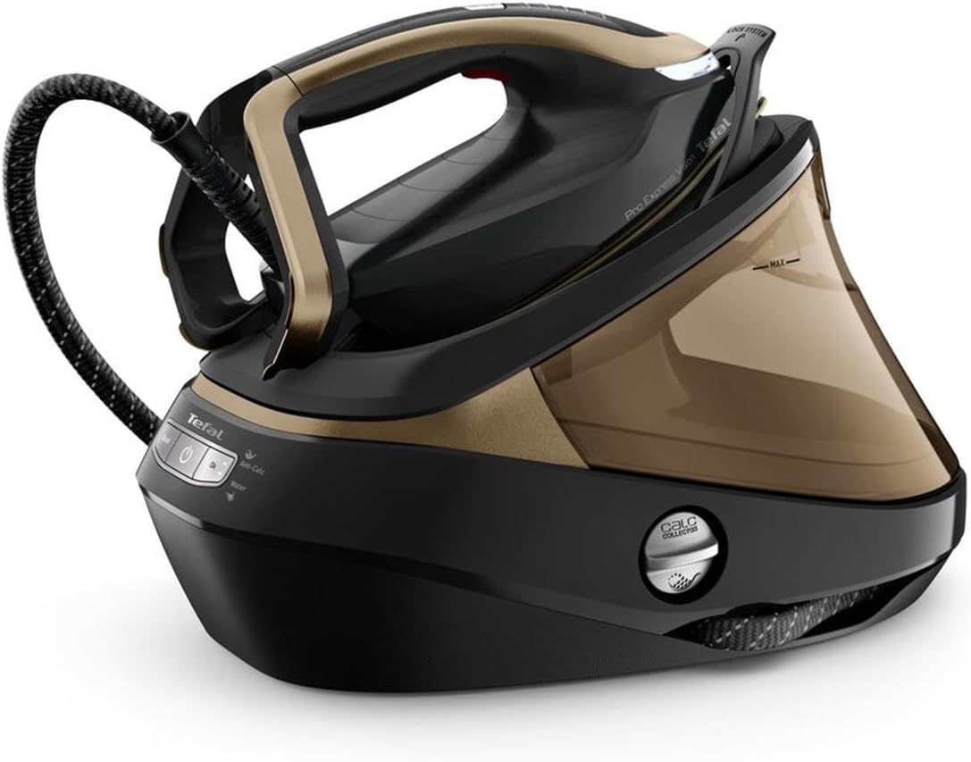 Tefal Dampfbügelstationen, Schwarz/Braun, GV9820 Pro Express Vision Dampfbügelstation, Smart LED-Leuchte am Bügeleisen