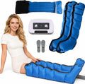 SULQING Fußmassagegeräte, Blau, Lymphdrainage Gerät Beine Bauch bei Lipödem für Zuhause (, 6 Kammern Beinmassagegerät Lymphdrainage Recovery Boots
