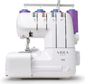 VIOLA Overlock-Nähmaschinen, Violett, Look T8 Overlock Nähmaschine, Differentialtransport, Overlockmaschine Einstellbarer Stichlänge