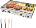 MOOTACO Elektrogrill, 73 cm, Schwarz, Elektrische Grillplatte Gastro mit Zeitschaltuhr
