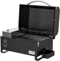 onlyfire Outdoor-Grill, Schwarz, Pelletsmoker Räuchergrill, 8-in-1-Multifunktion Holzpelletgrill & Smoker, Pellet Smoker Grill