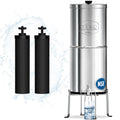 orinko Wasserentkeimer, 5,6 l, Schwarz, Wasserfilter mit Schwerkraft, mit 2 Kartuschen, Wasserreiniger mit Aktivkohle