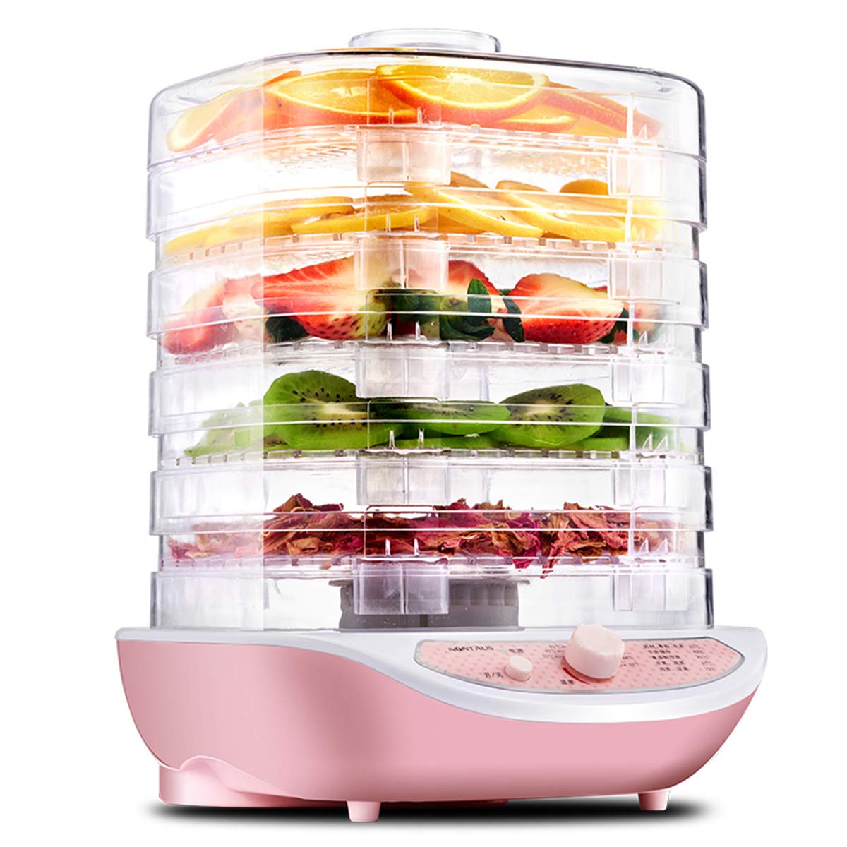TuToy Dörrautomaten, 5 Lagen, 245 W, Grau, Food Dehydrator Machine Electric Multi-Tier Preserver