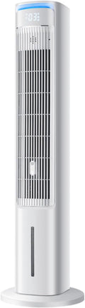 Swamp Turmventilator, 4 L, Weiß, Cooler, Tragbarer Klimaanlage Ventilator mit 80° Oszillat, 3 Geschwindigkeiten