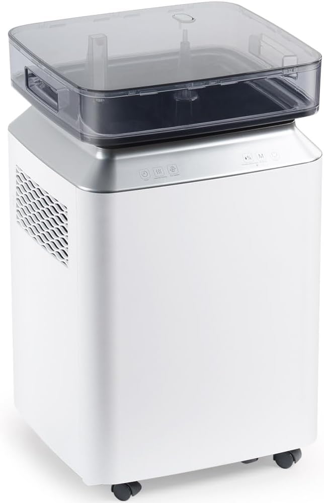 Kalopsia Luftentfeuchter, 170m, 46 dB, 80 L, 8 L, Weiß, Elektrisch: /Tag für Keller & Wohnung - Tank, Leise mit Automatischer Entfeuchtung