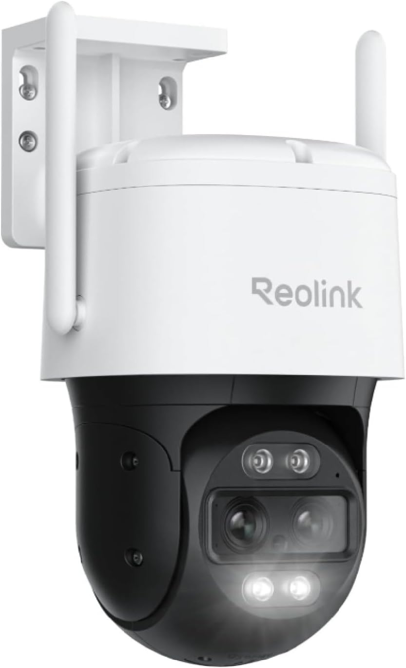 Reolink Überwachungskamera, 30m, Schwarz, 4K 8MP Wi-Fi 6 PTZ Aussen mit Auto-Tracking-Zoom, WLAN Kamera Outdoor mit Dual-Objektiv