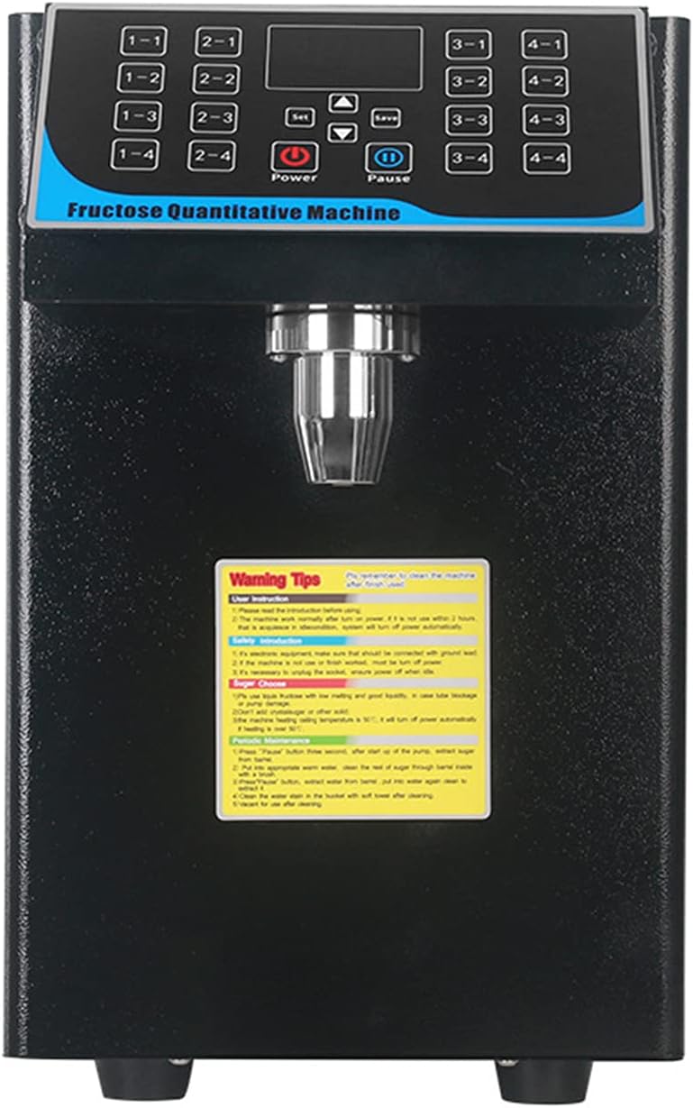 QUIOTUIR Zubehör für Wassersprudler, 7,5 l., Edelstahl., Grau, Automatischer Fruktosespender, Sirup, Teemaschine
