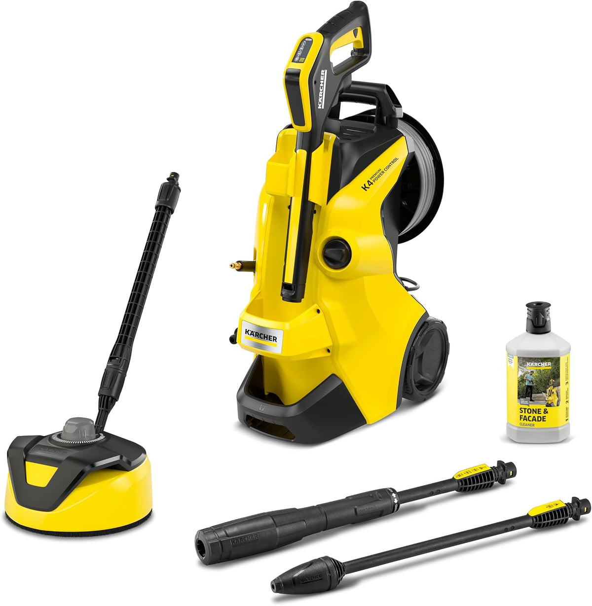 KÄRCHER Hochdruckreiniger, 130 bar, 420 l, Schwarz, K 4 Premium Power Control Flex Home, max., Schlauchtrommel