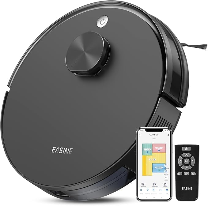 EASINE Saugroboter, Schwarz, E20 Ohne Wischfunktion Staubsauger Roboter