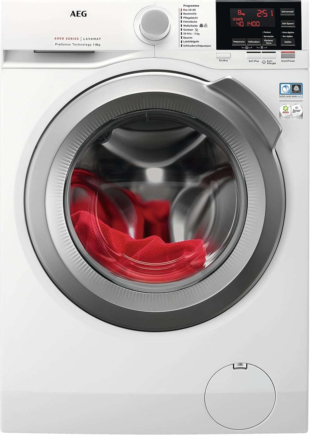 AEG Waschmaschine, 8,0 kg, Weiß, L6FBA648 /