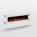 GLOW FIRE Elektrokamin, 129x52x21 cm, 1800 W, Weiß, GF Core Clear Wall mit realistischem 3D LED-Feuer - Wand-, App Steuerung