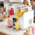 smafoseedding Eismaschine, 2 x 2 l (4000 ml), 430 W, Weiß, Gewerbliche Slush-Maschine, Doppel-Slush-Maschine, 430-W-Soft