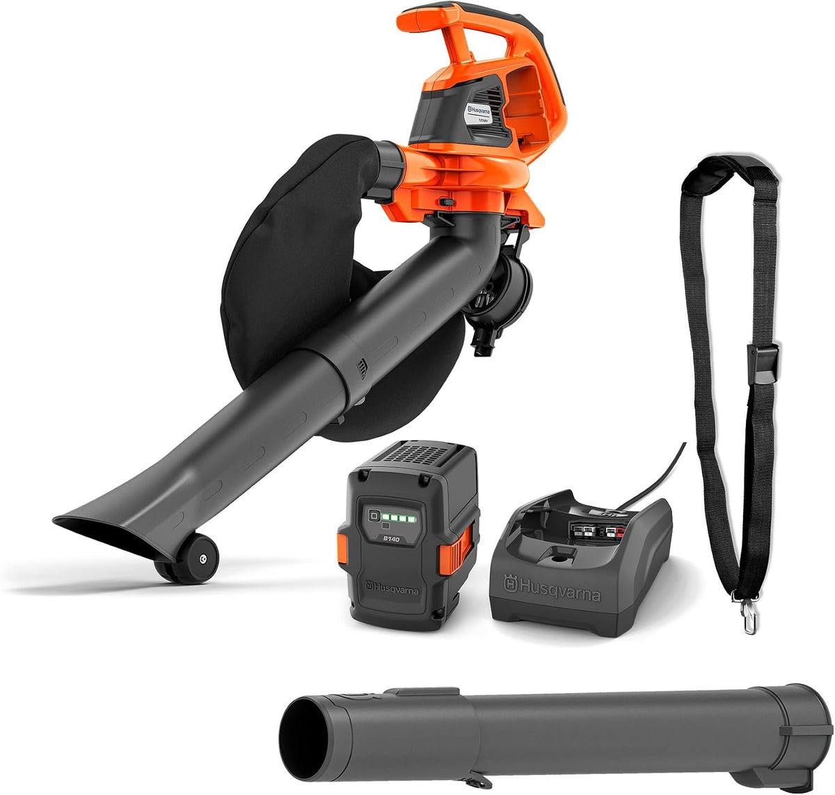 Husqvarna Laubbläser, Schwarz, 120iBV Akku- und -Sauger mit Akku/Ladegerät