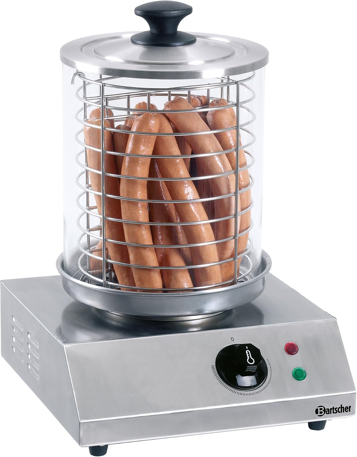 Bartscher Hot Dog-Maschinen, Silber, Hot-Dog Gerät / Bockwurst Wärmer / Würtschen Wärmer