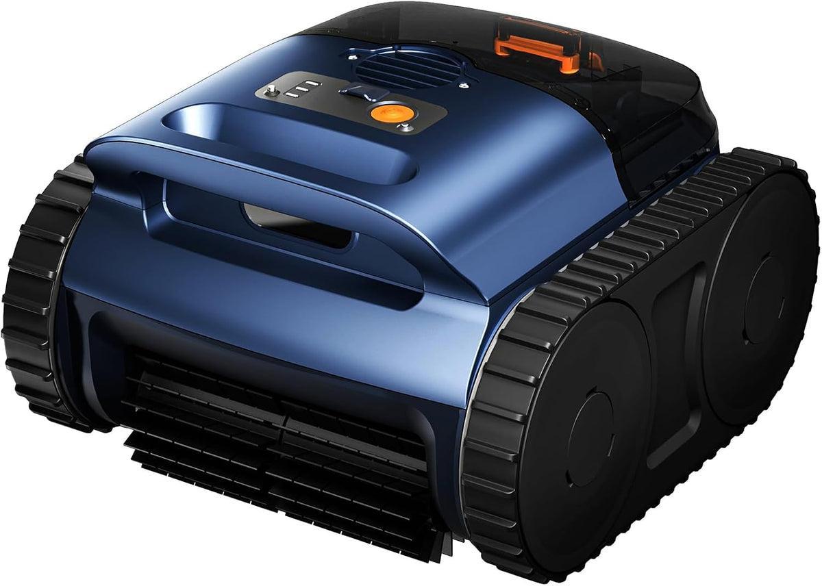 RERIOU Poolroboter, Schwarz, Kabelloser Poolsauger, Poor Robot Vacuum mit 150 Minuten Laufzeit, Intelligente Reinigungsnavigation für Boden