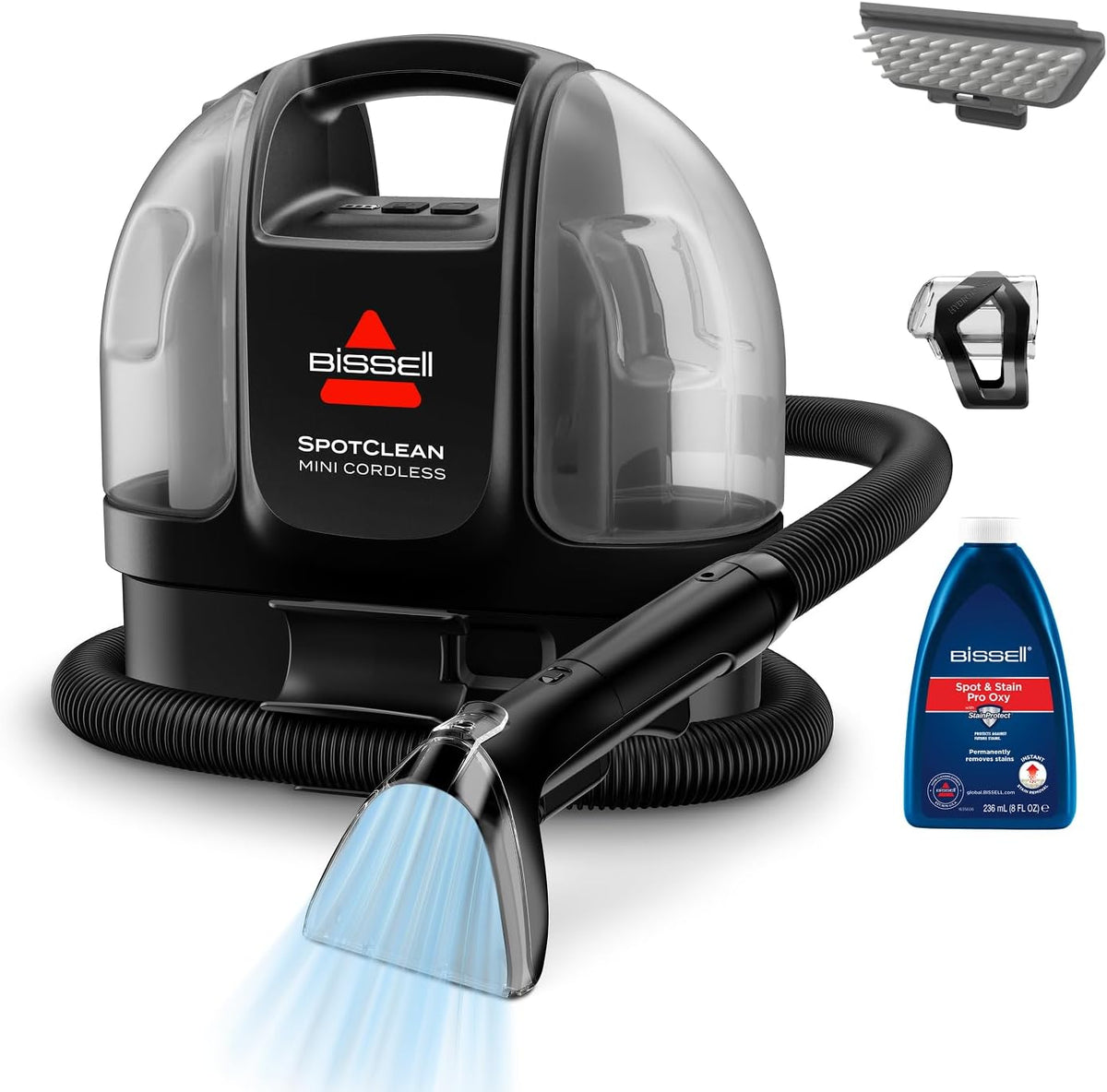 Bissell Waschsauger, Schwarz, SpotClean Mini Kabelloser Tragbarer Teppichreiniger 40651