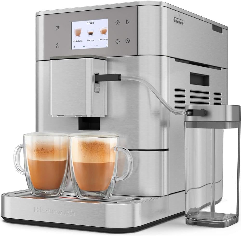 KitchenAid Kaffeevollautomat, Silber, Maschine I KF7 I Heißgetränke von Espresso bis Cappuccino I