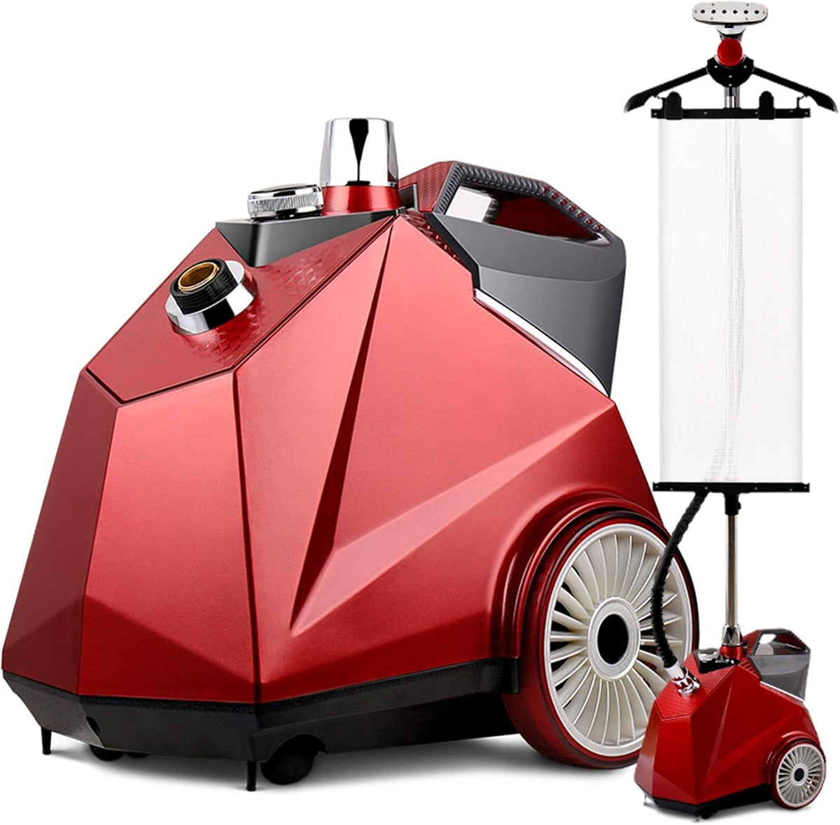 Kleiderdampfer Dampfglätter, 2350 W, Schwarz, vertikaler Professional für gewerbliches, tragbares Dampfbügeleisen für Zuhause mit 3