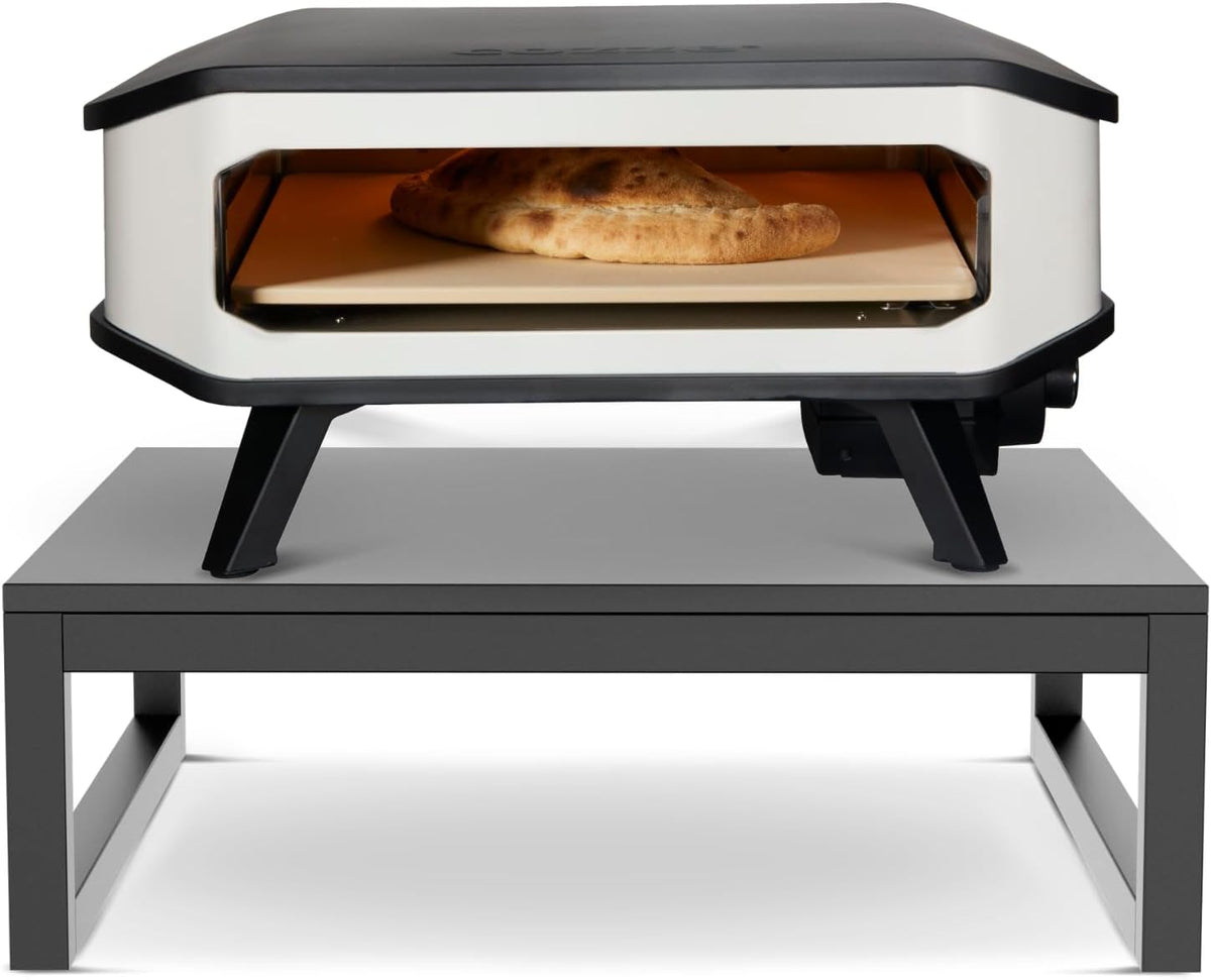cozze Pizzaofen, 2200 W, Schwarz, ® 17' Elektro- mit Pizzastein + Ofen-Erhöhung